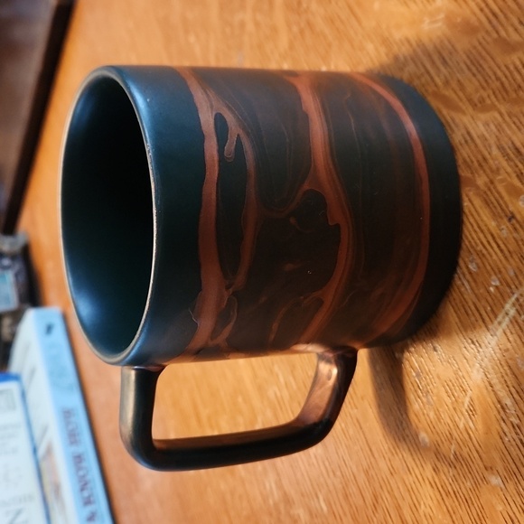 Starbucks Dark Green Rose Gold Marbled 12 Oz Mug - Picture 3 of 5